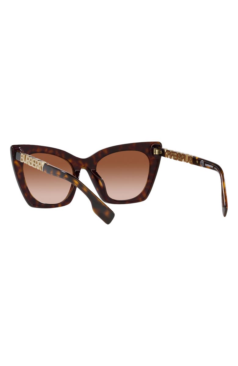 Burberry 52mm Cat Eye Sunglasses, Alternate, color, Dark Havana