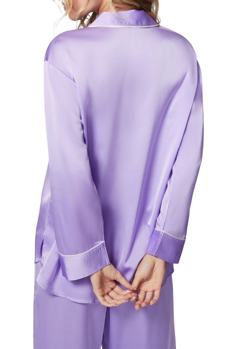 Florence by Mills Dream Satin Pajama Shirt, Alternate, color, Millie Lavender