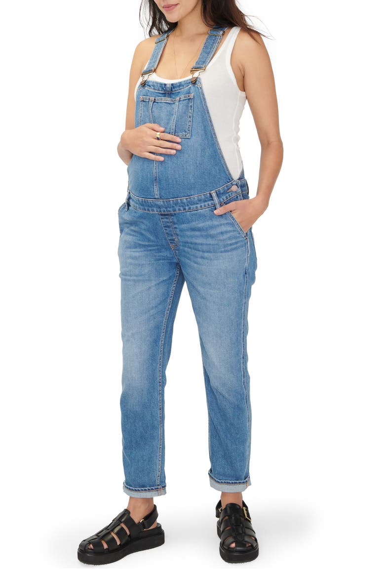 The Denim Maternity Overall, Main, color, INDIGO