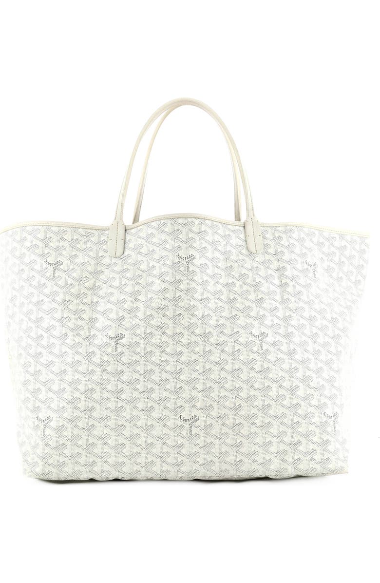 Pre-Owned Goyard Saint Louis Tote Coated Canvas GM, Main, color, White