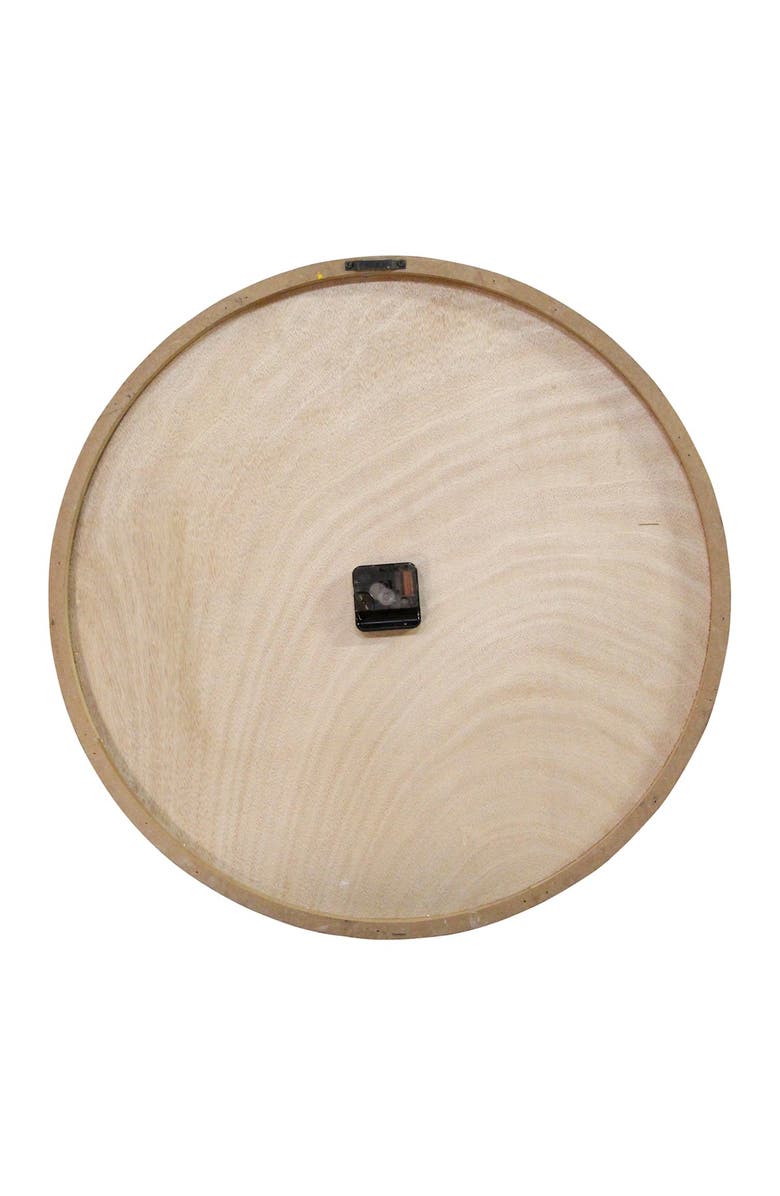 STRATTON HOME DECOR 23" Wood Dale Wall Clock, Alternate, color,