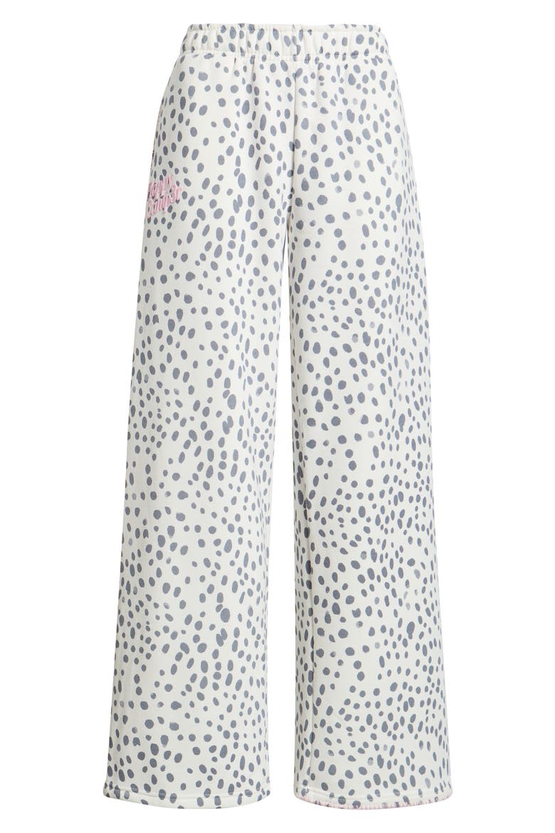 Dalmatian Darling Wide Leg Sweatpants, Alternate, color, OFF WHITE