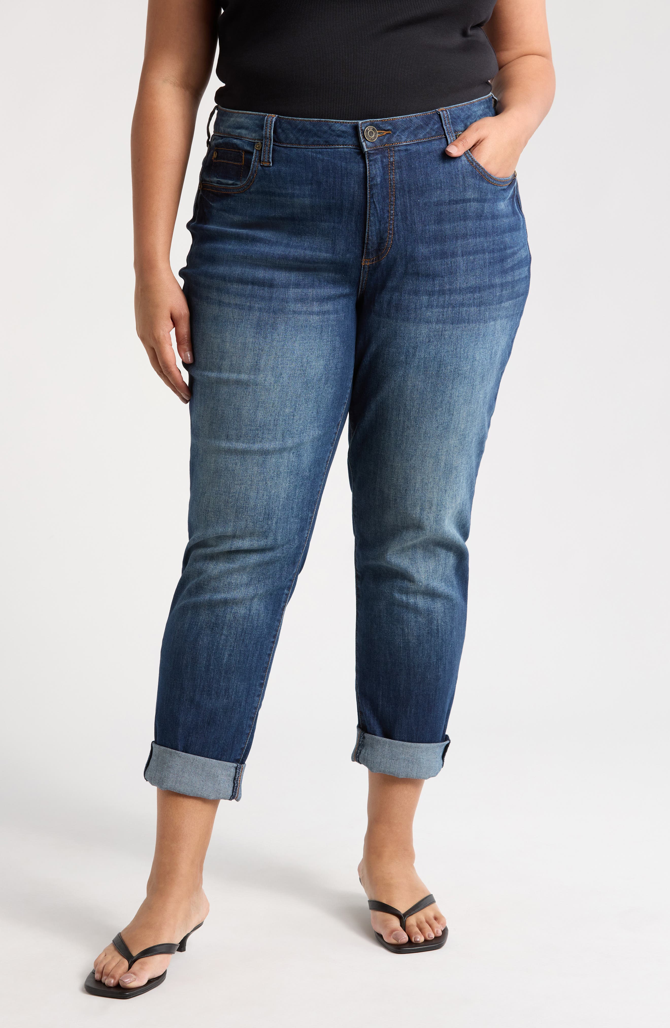 KUT from the Kloth Katy Mid Rise Boyfriend Jeans