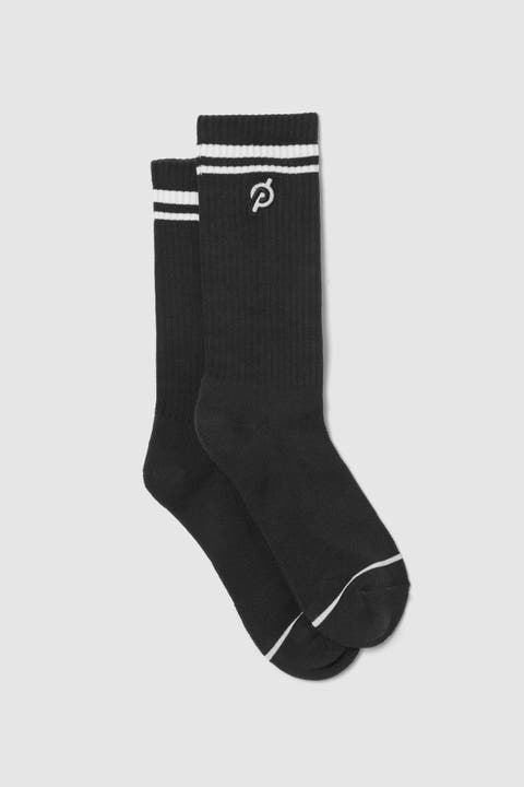 Cotton Crew Sock - P Logo