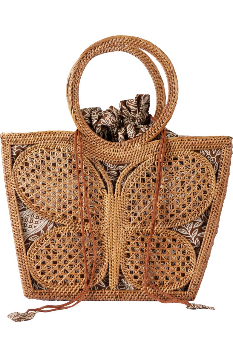 Jelavu Mariana Rattan Tote Bag, Main, color, Natural