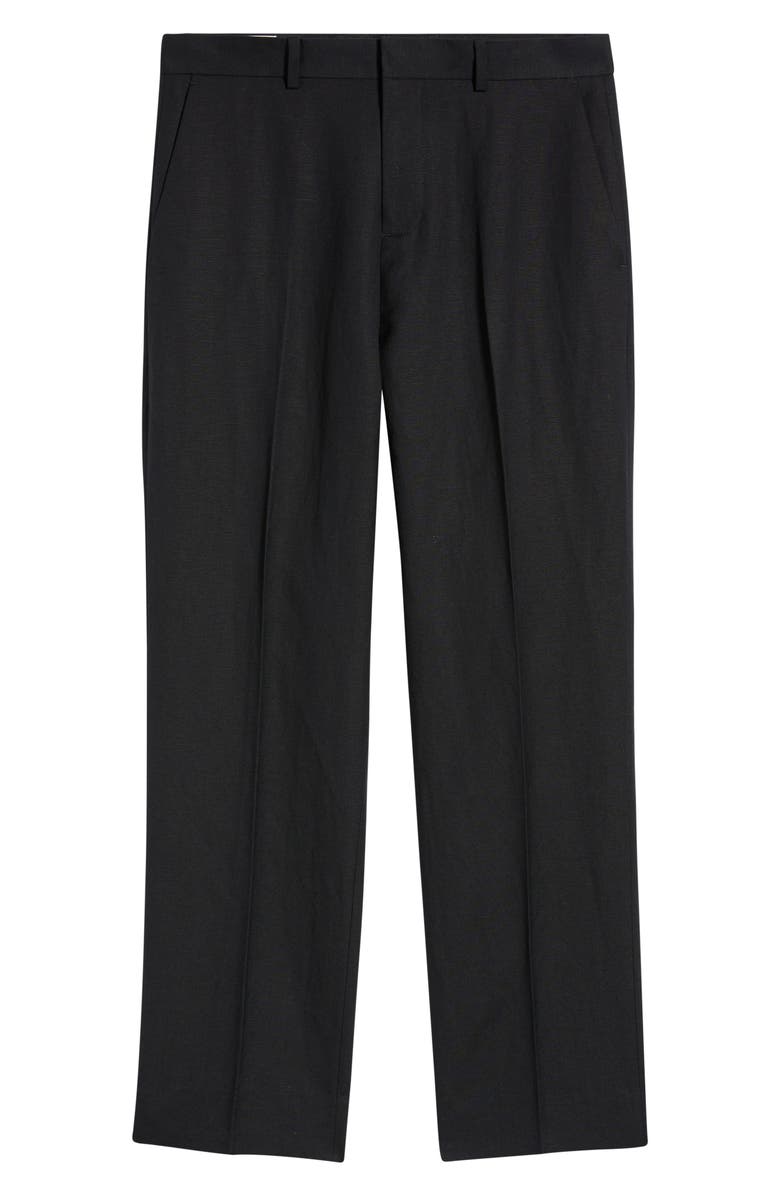 Open Edit Linen Blend Tapered Leg Pants, Alternate, color, Black