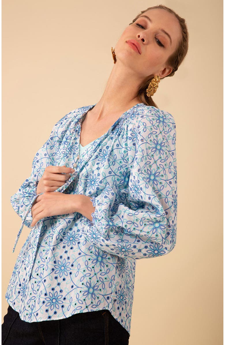Hale Bob Arianna Eyelet Top, Alternate, color,