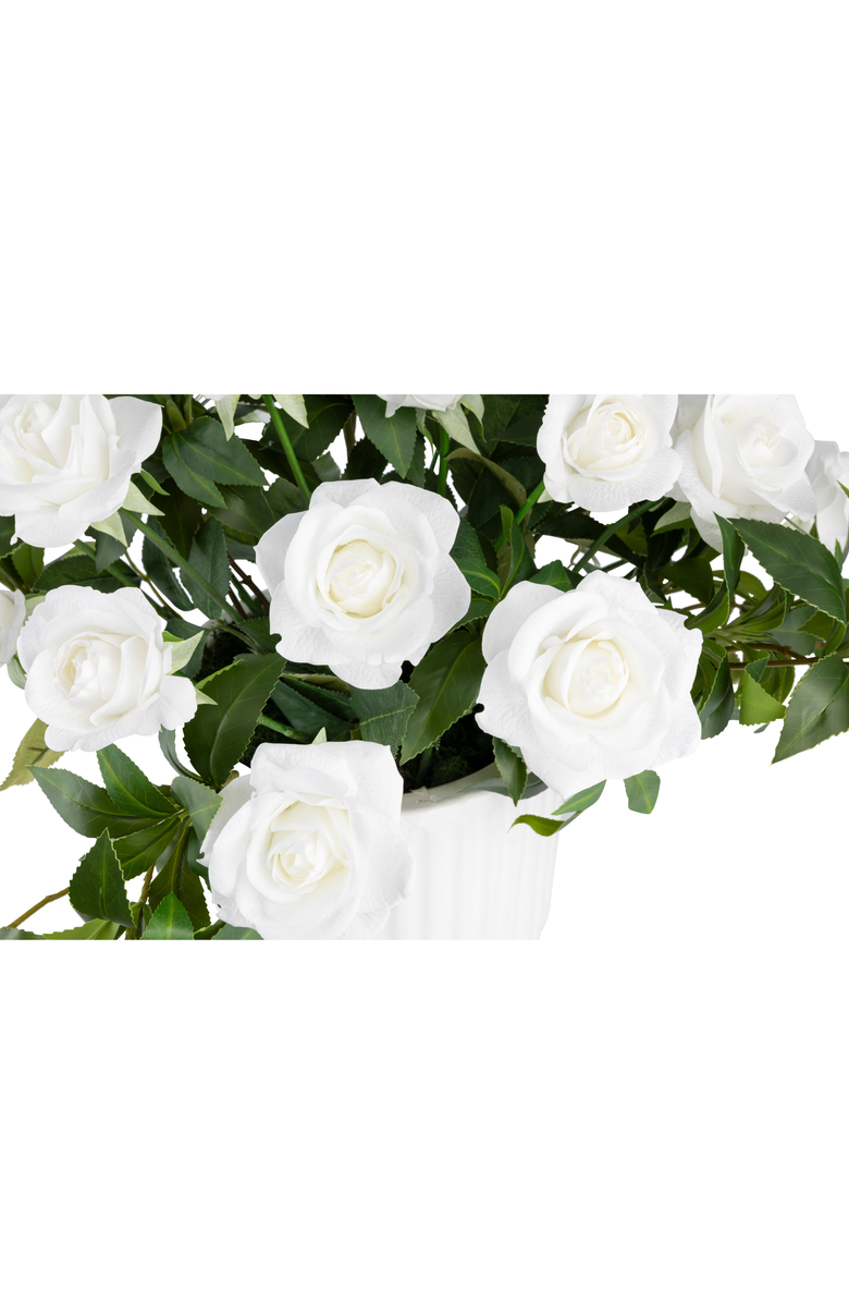 CocoBella Lucienne RealTouch Rosebush Arrangement, Alternate, color, White