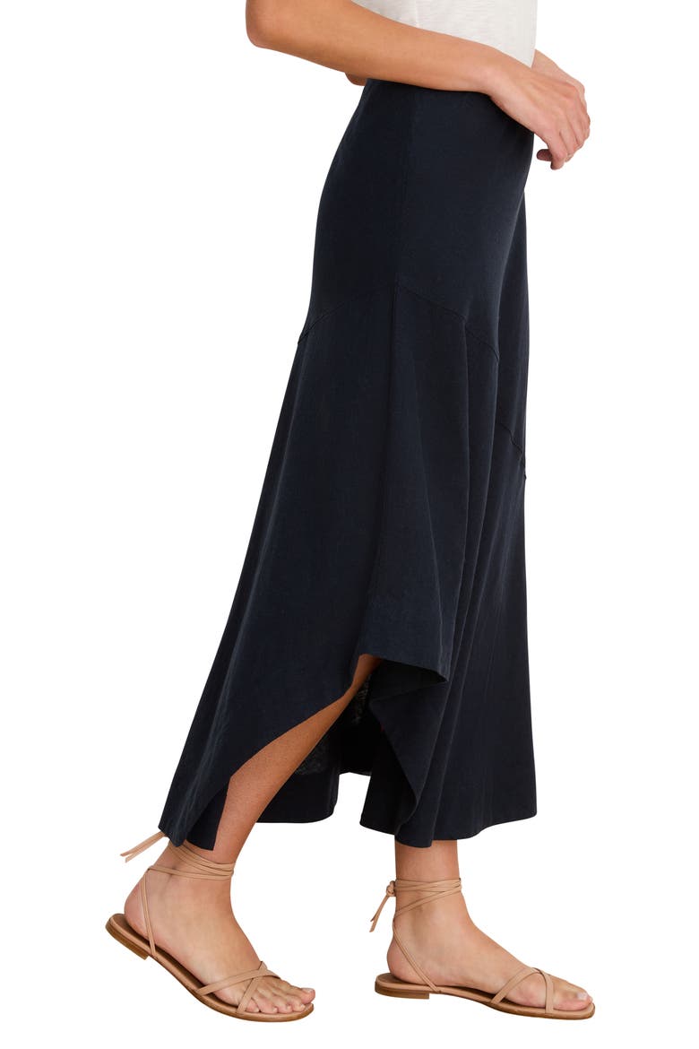Long Engagement Rumba Linen Blend Skirt, Alternate, color, DARK INDIGO