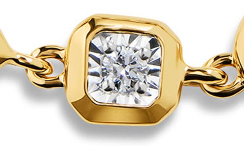 Monica Vinader Lab Grown Diamond Bezel Bracelet In 18ct Gold Vermeil/lab Diamond