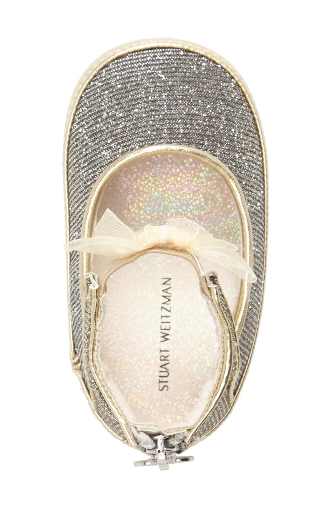 Stuart Weitzman Baby Chiffon Mary Jane Crib Shoe, Alternate, color, 