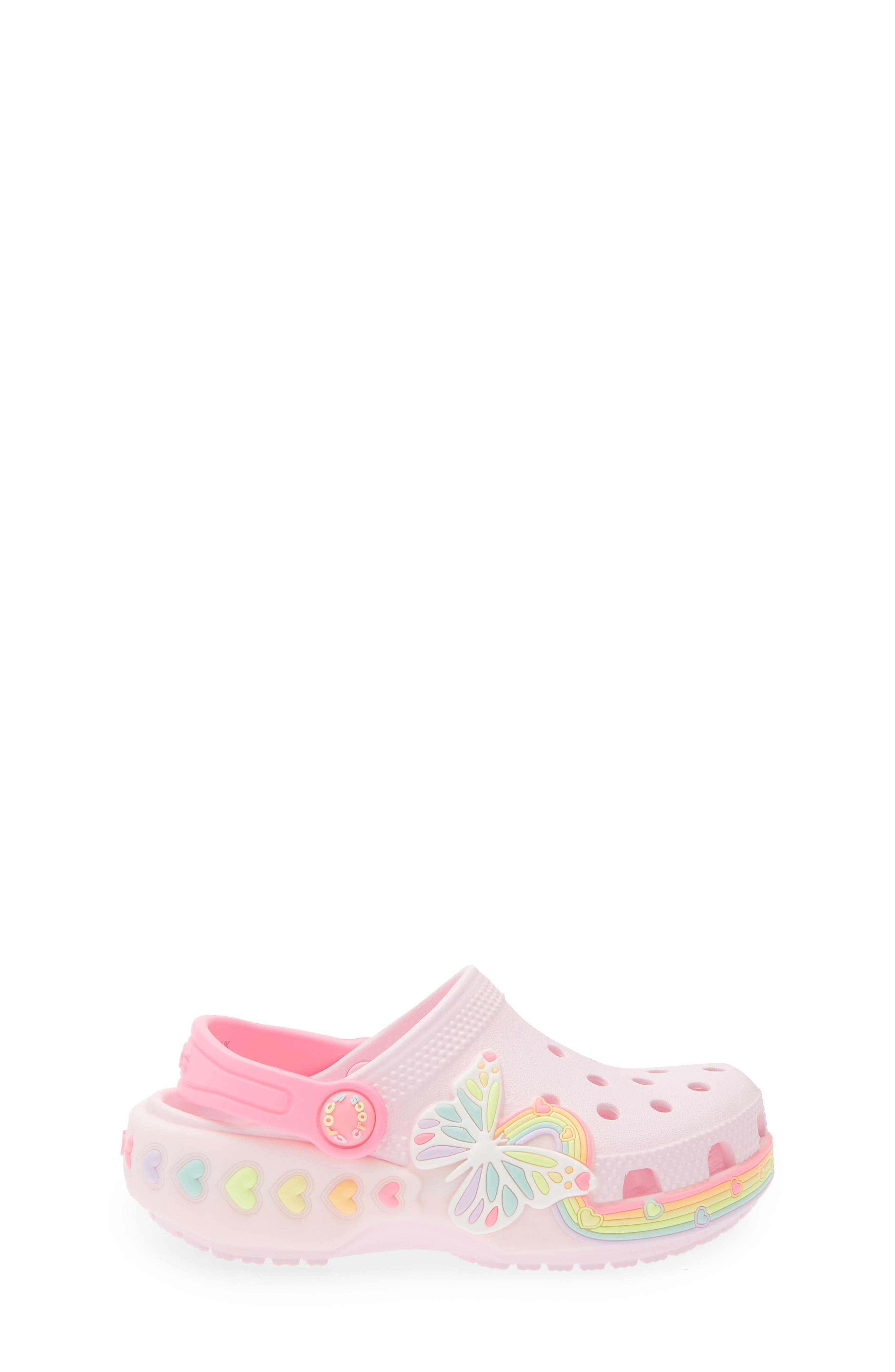 Kids' Classic Butterfly Lights Clog, Alternate, color, PINK MILK