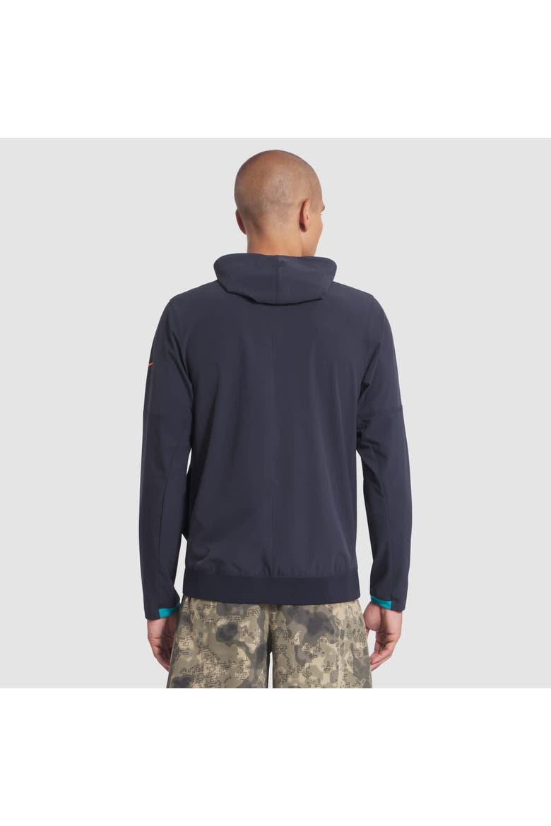 Men's Nike Pitch Blue Miami Dolphins 2025 Rivalries Collection Sideline Anorak Half-Zip Hoodie Jacket, Alternate, color, Navy