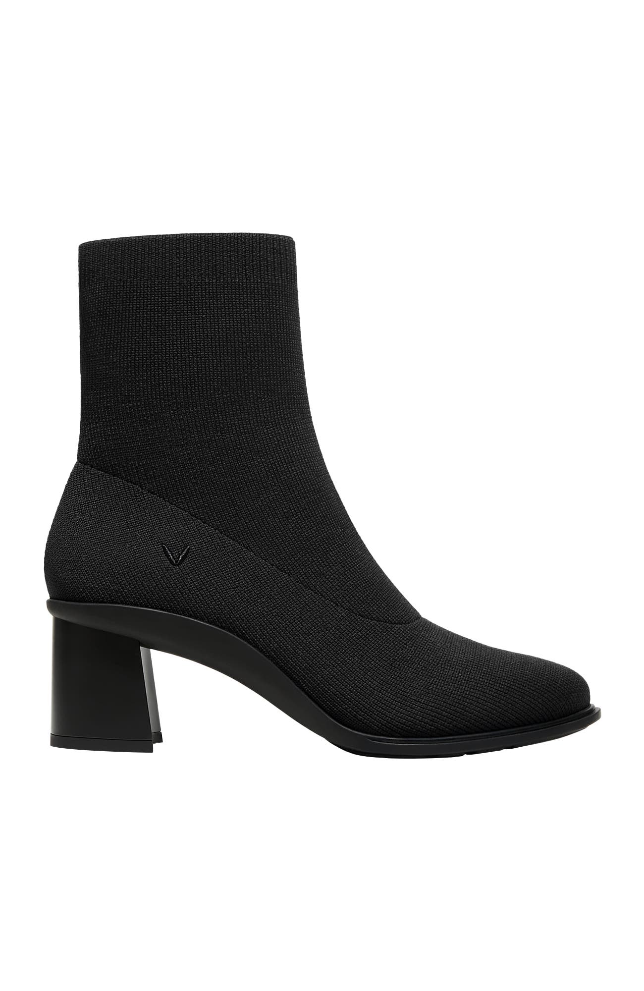 Amanda Almond-Toe Running Heel Boots, Alternate, color, Black