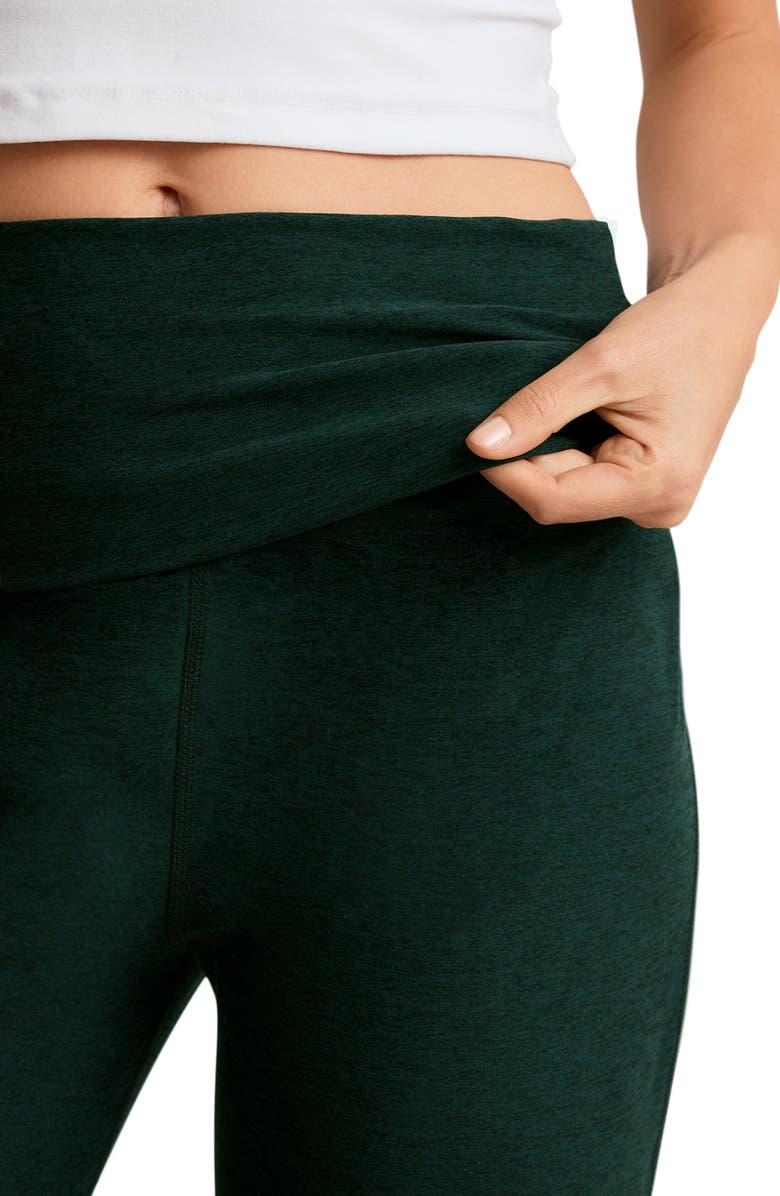 Beyond Yoga Space Dye Wide Leg Pants, Alternate, color, Dark Spruce Green Heather