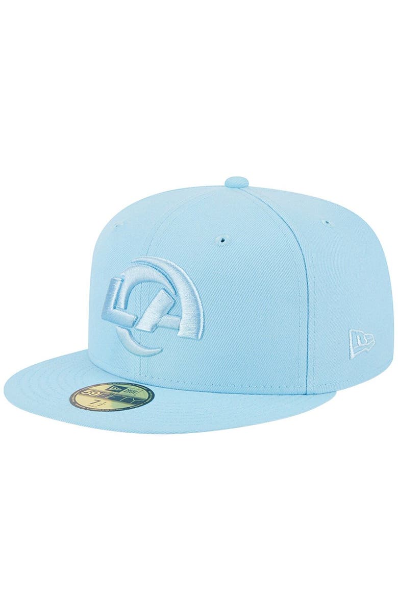 New Era Men's New Era Light Blue Los Angeles Rams Color Pack Brights 59FIFTY Fitted Hat, Main, color, 