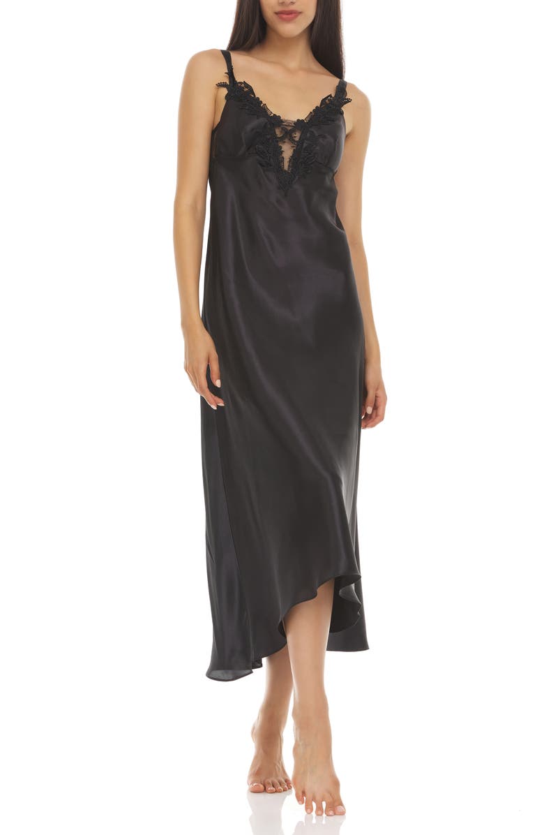 Flora By Flora Nikrooz FLORA NIKROOZ Stella Gown, Main, color, Black