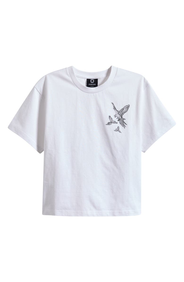 OVERTIME Kids' Summer Graphic T-Shirt, Main, color, White