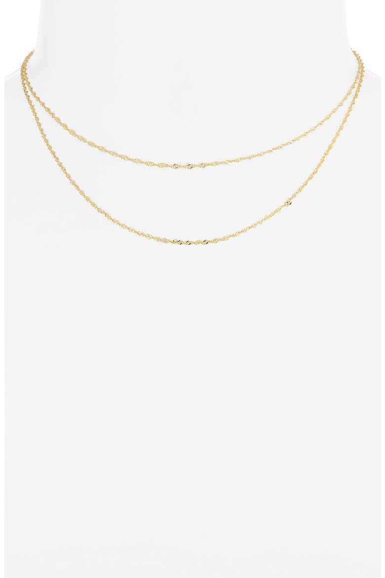 Singapore Layered Necklace, Alternate, color, GOLD