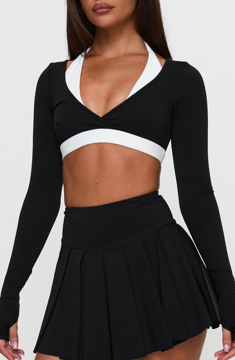 Vitality Layered Long Sleeve Crop Top