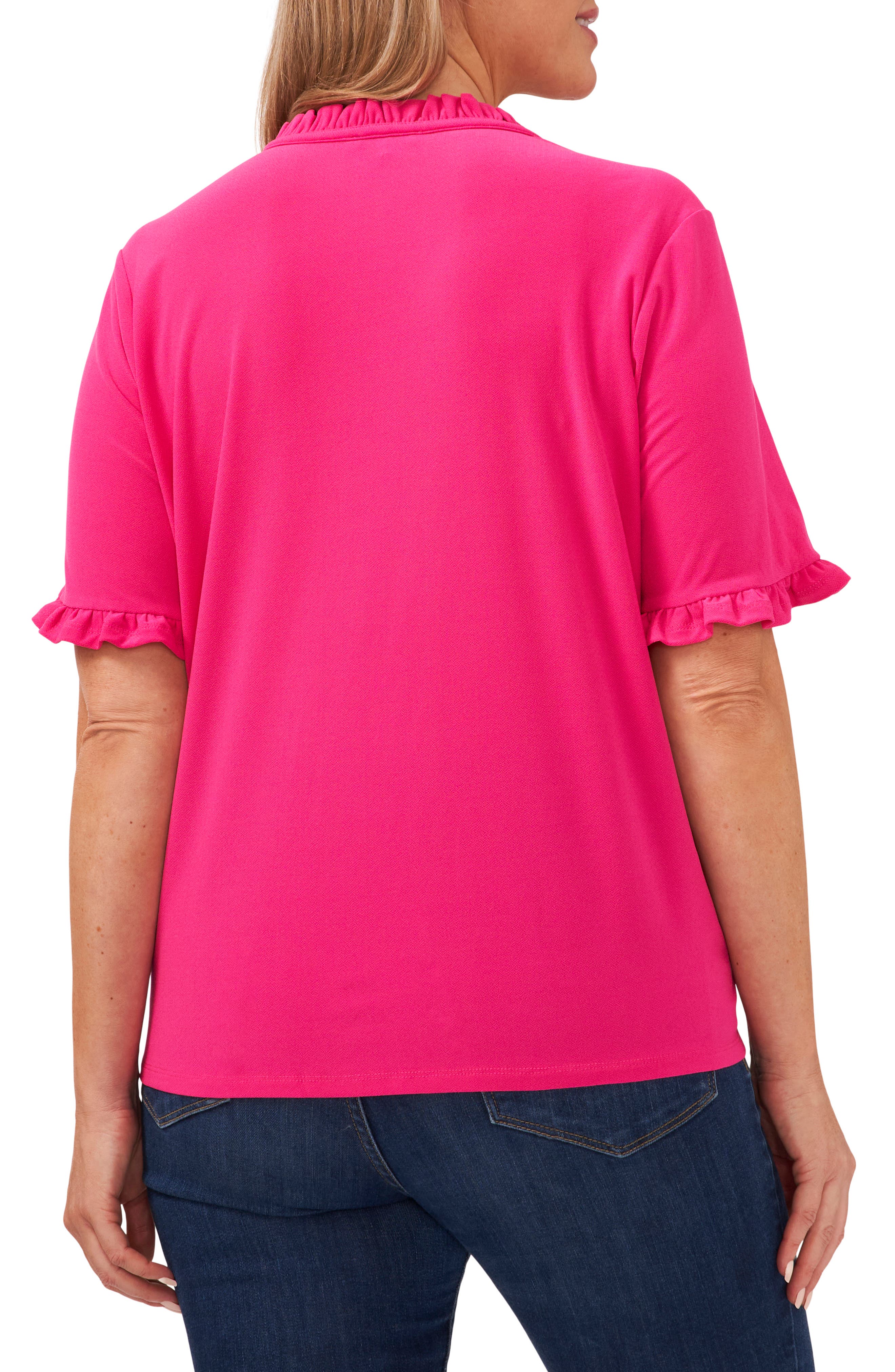 Ruffle Tie Neck Top - image 2