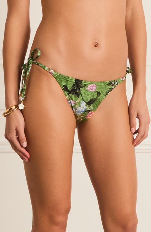 Aqua Blu Classic Felicity Tie Side Pant Bikini Bottom In Green