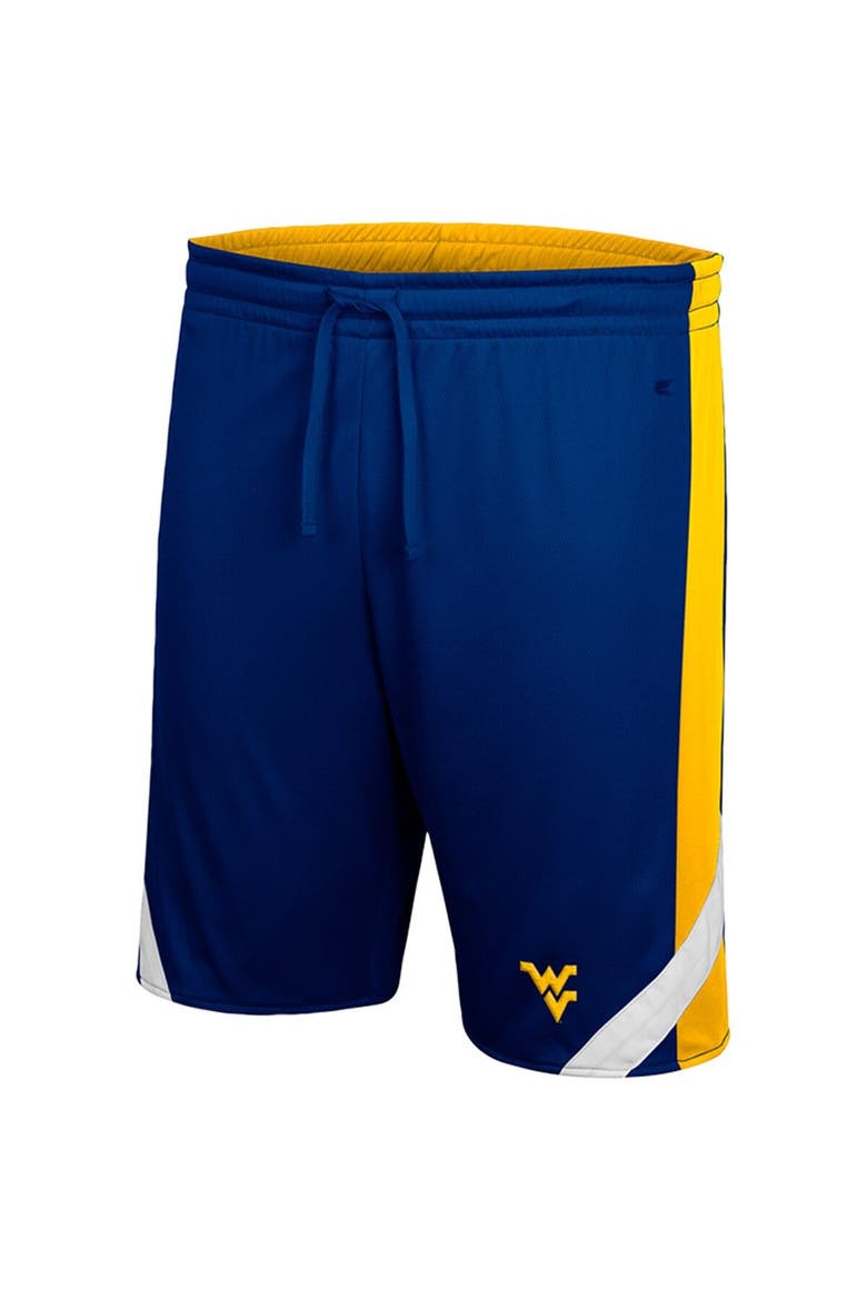 Men's Colosseum Navy/Gold West Virginia Mountaineers Am I Wrong Reversible Shorts, Alternate, color, Navy