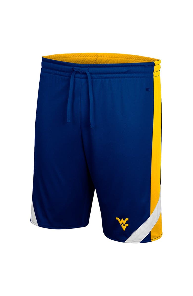 COLOSSEUM Men's Colosseum Navy/Gold West Virginia Mountaineers Am I Wrong Reversible Shorts, Alternate, color, 