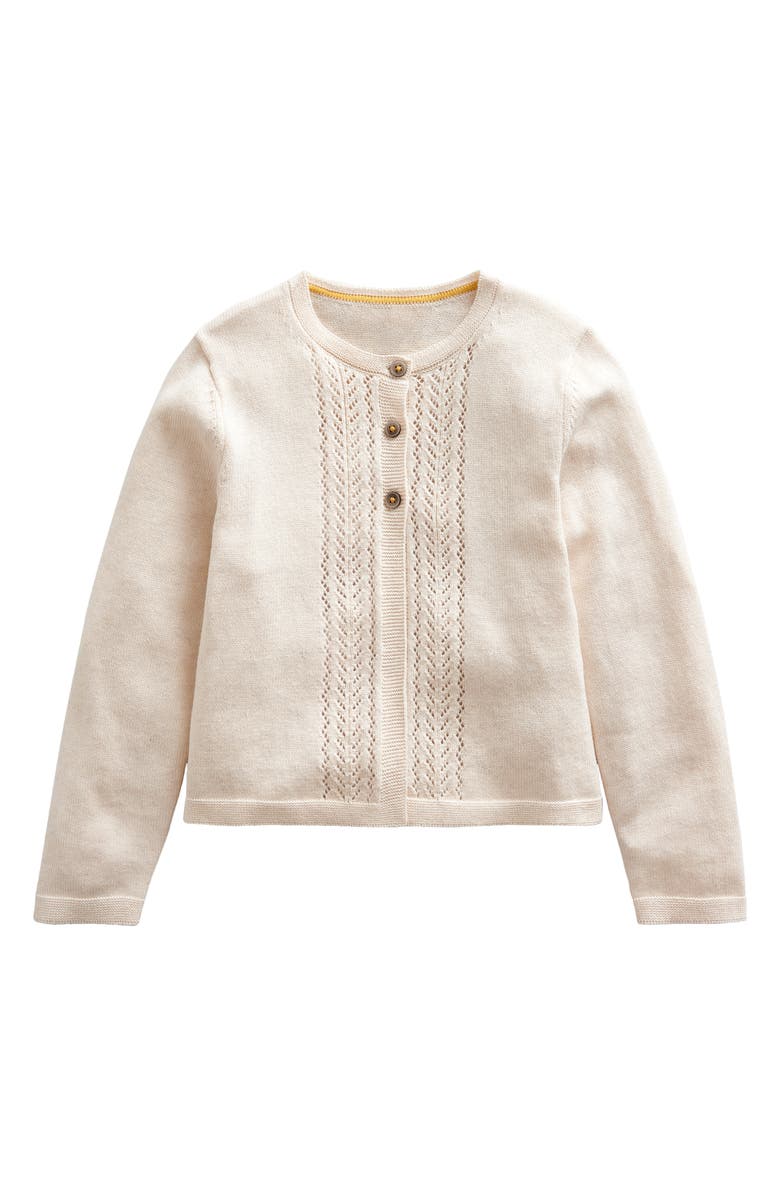 Mini Boden Kids' Pointelle Cotton Cardigan, Main, color, 