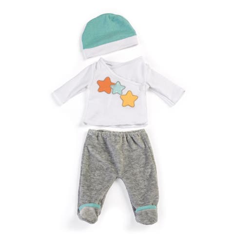 2 Piece Grey Pajama Set Outfit for 15 3/4" Baby Doll