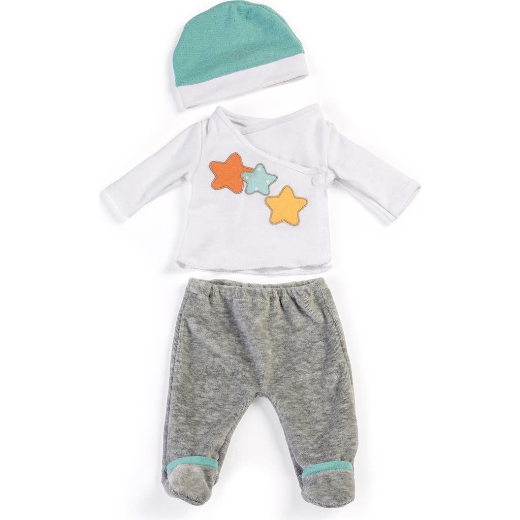 Miniland 2 Piece Grey Pajama Set Outfit for 15 3/4" Baby Doll in Grey Multi  product