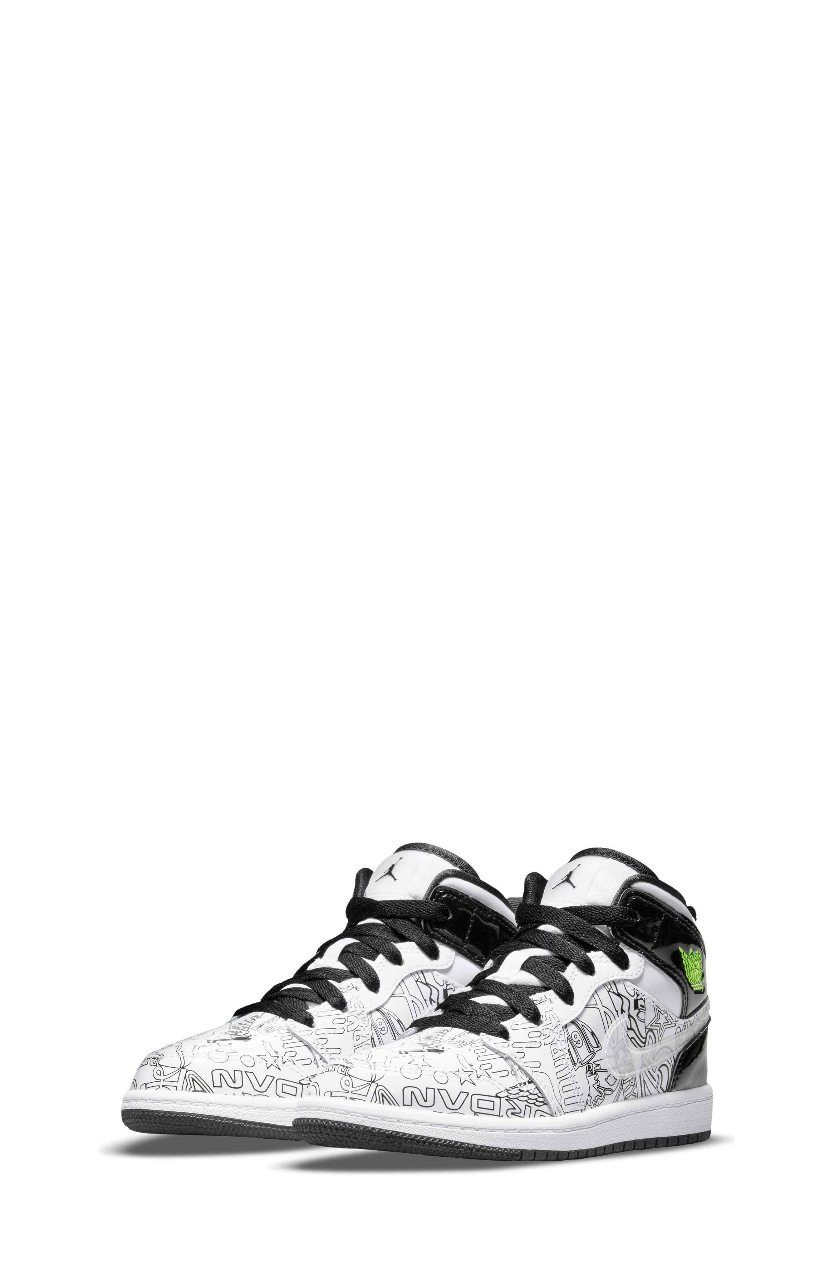 Nike Jordan 1 Mid DIY Basketball Sneaker, Main, color, 