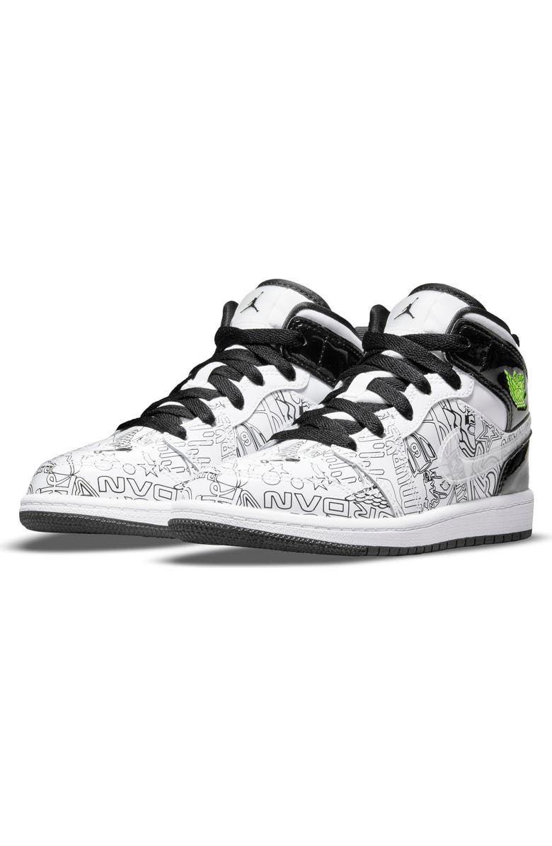 Nike Jordan 1 Mid DIY Basketball Sneaker, Main, color,