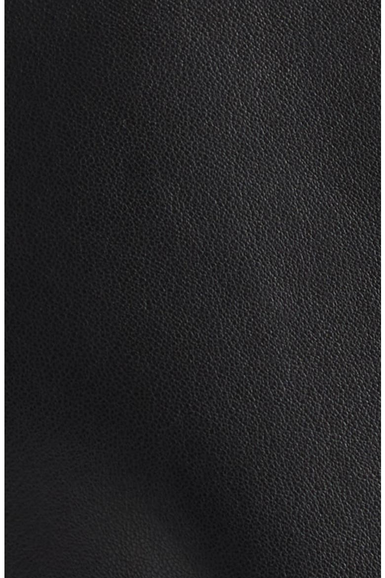 Belted Leather Jacket, Alternate, color, 0PA BLACK