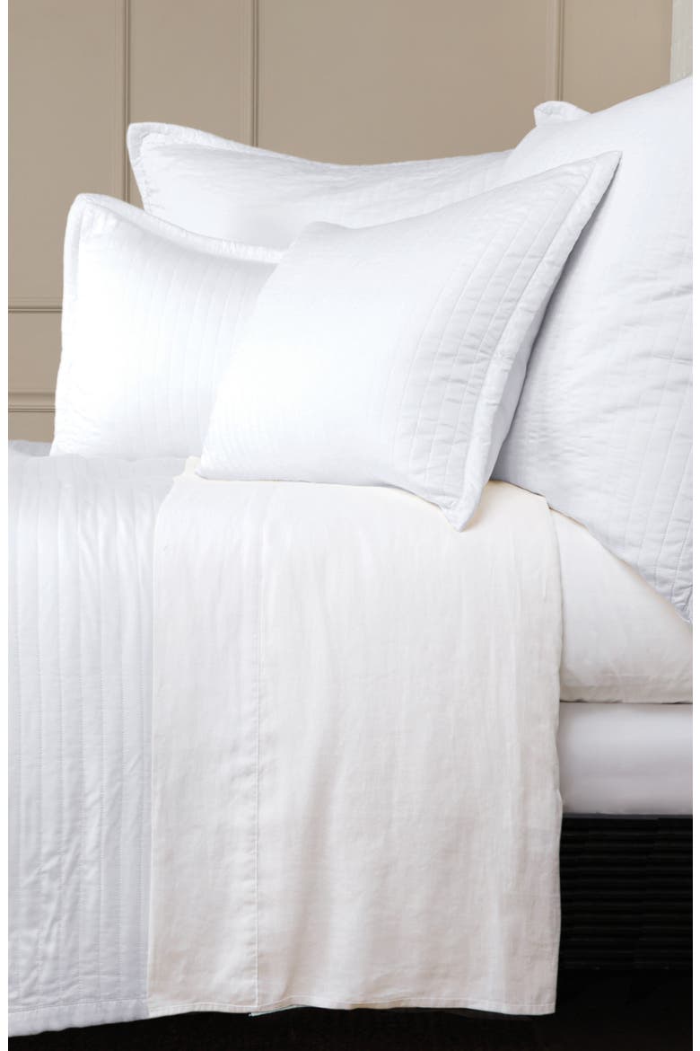 Carlyle Quilted Pillow Sham, Alternate, color, WHITE