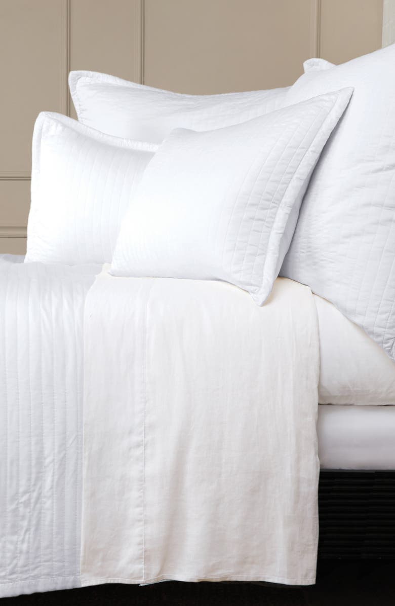 Pom Pom at Home Carlyle Quilted Pillow Sham, Alternate, color, White