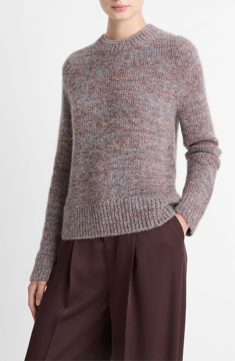 Vince Marled Crewneck Sweater, Alternate, color, Cognac Combo