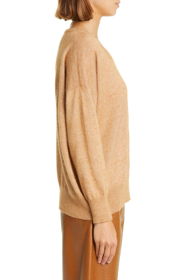 Alpaca & Cotton V-Neck Sweater, Alternate, color, WAFER