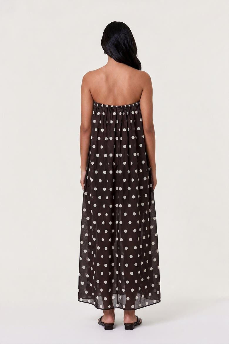 Lindy Dress, Alternate, color, Espresso / Ivory Polka Dot