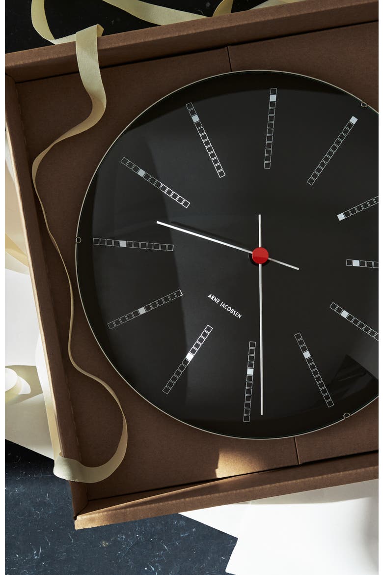 Bankers Wall Clock, Large, Alternate, color, Black