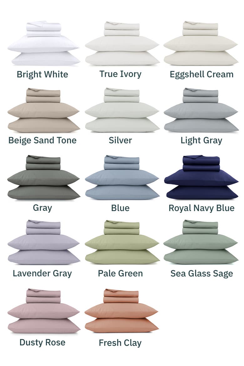 Set of 2 Pillowcases - Grand Indulgence 1000 Thread Count 100% Cotton Sateen, Alternate, color, Grey