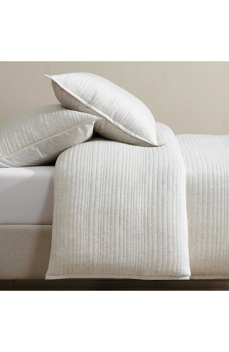 Calvin Klein Mélange Quilted Jersey Duvet Cover & Shams Set, Alternate, color, White