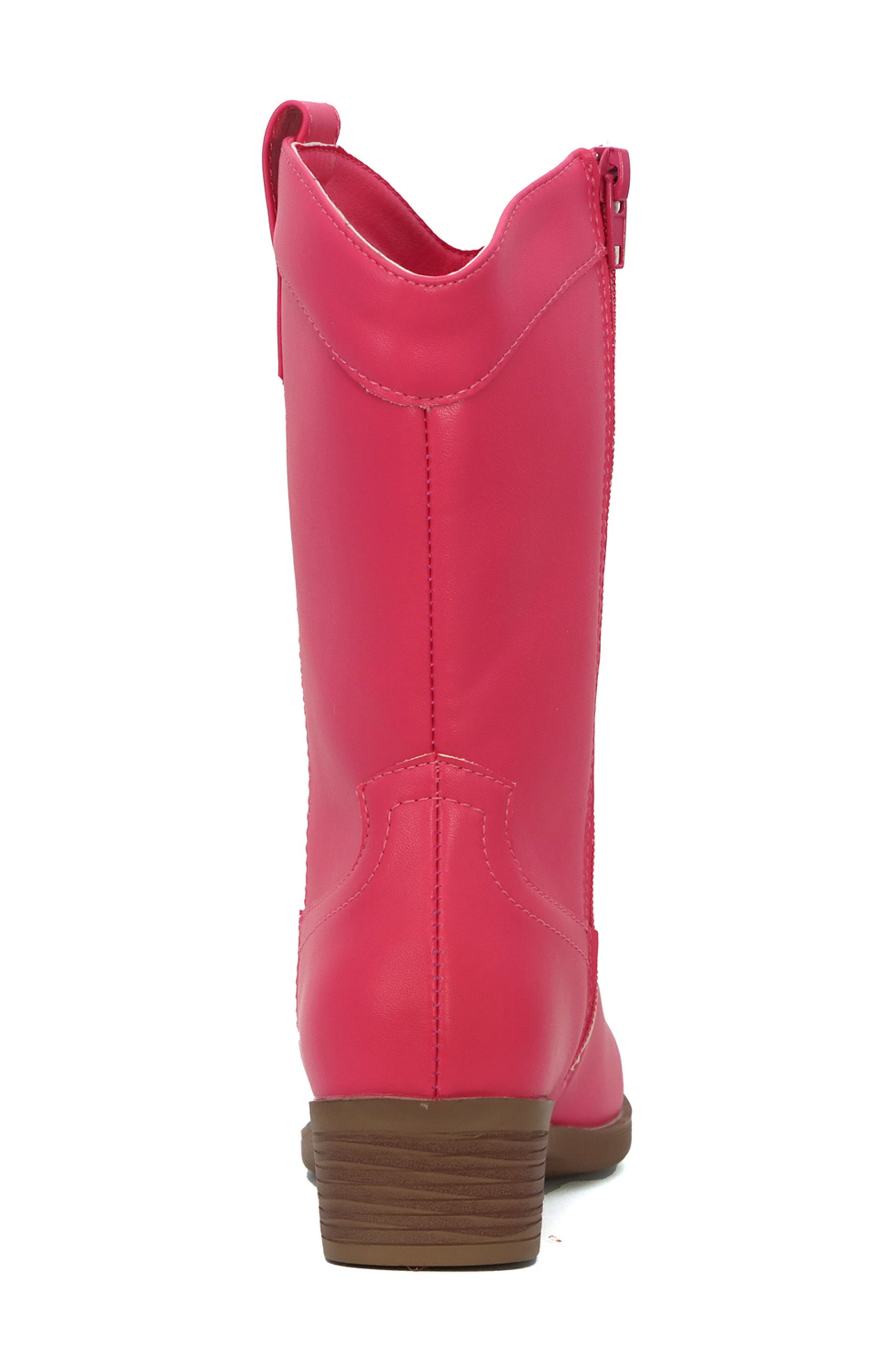 YOKI Kids' Dixi Wing Cowboy Boot, Alternate, color, Pink