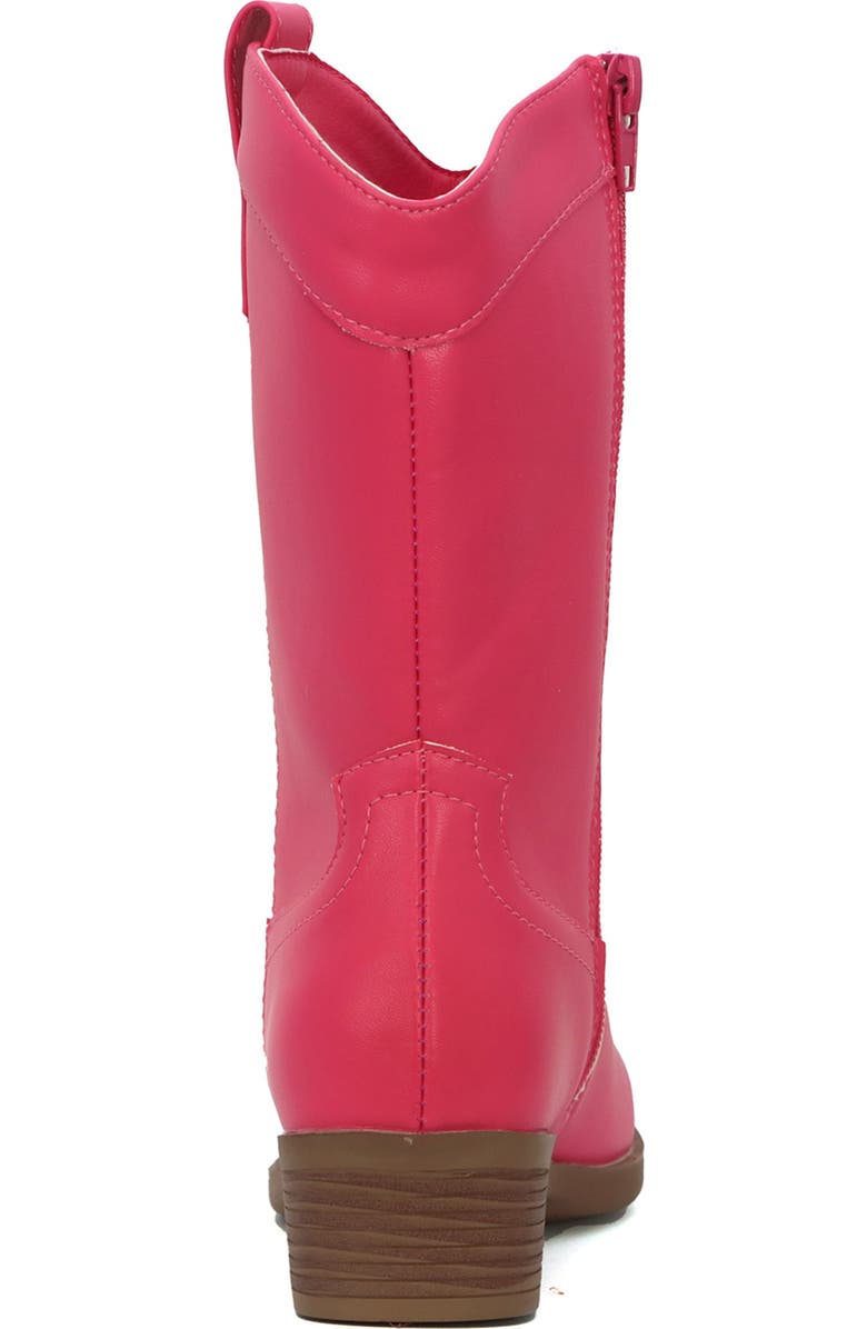 YOKI Kids' Dixi Wing Cowboy Boot, Alternate, color, Pink