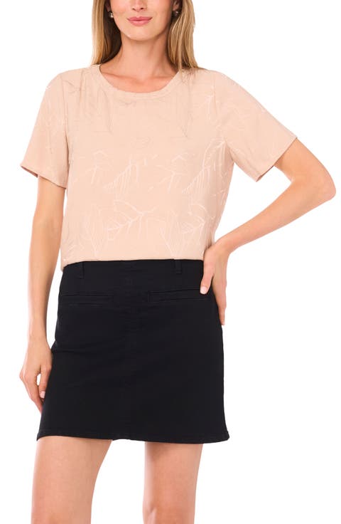 Jacquard Short Sleeve Top