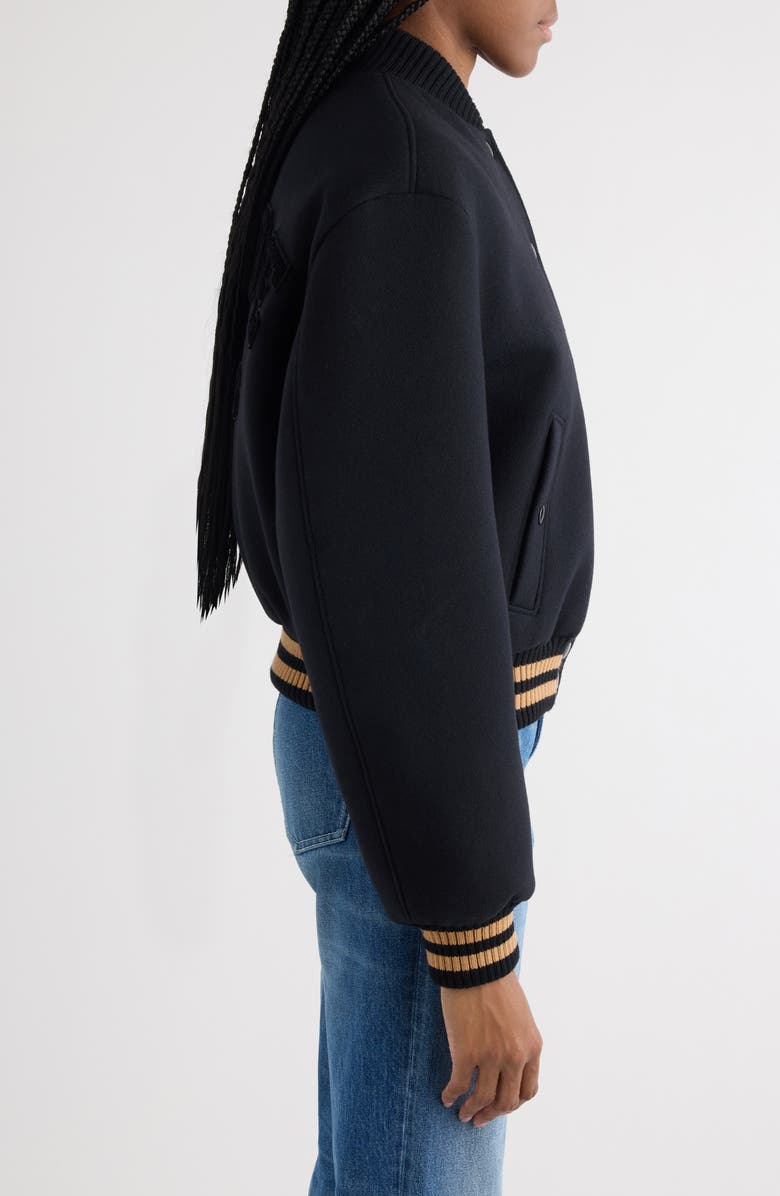 Chloé Snake Capsule Wool Blend Varsity Bomber Jacket, Alternate, color,