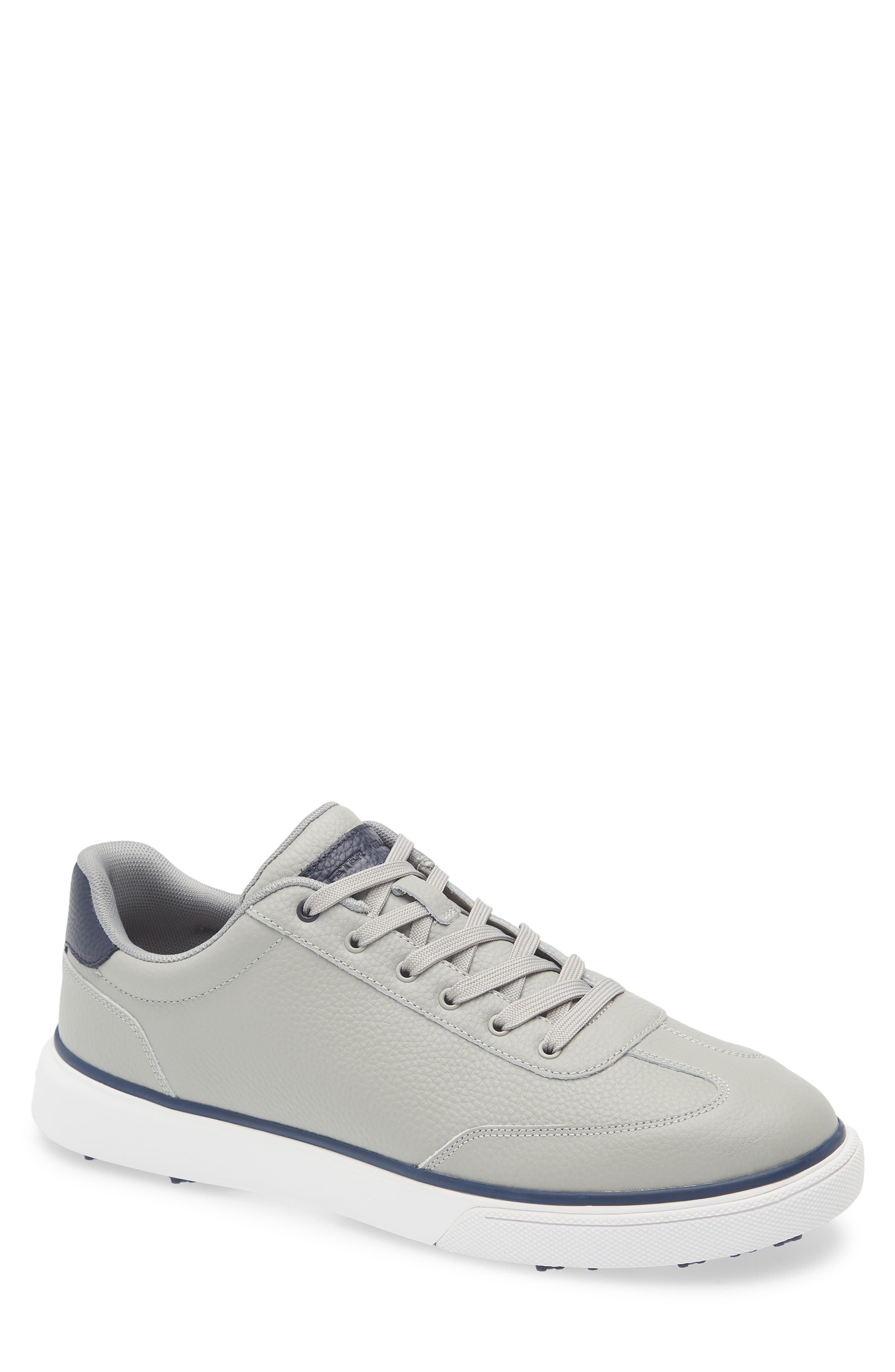 Peter Millar Drift Hybrid Water Resistant Leather Golf Shoe, Main, color, British Grey