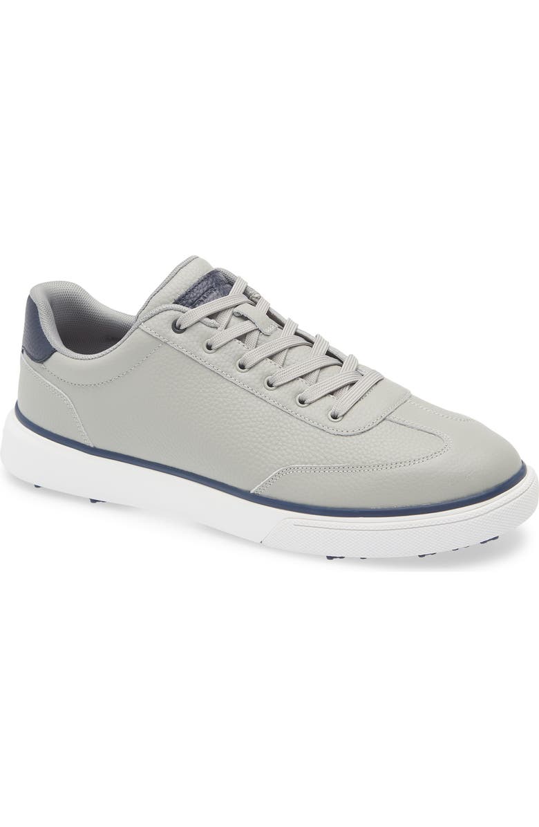 Peter Millar Drift Hybrid Water Resistant Leather Golf Shoe, Main, color, British Grey