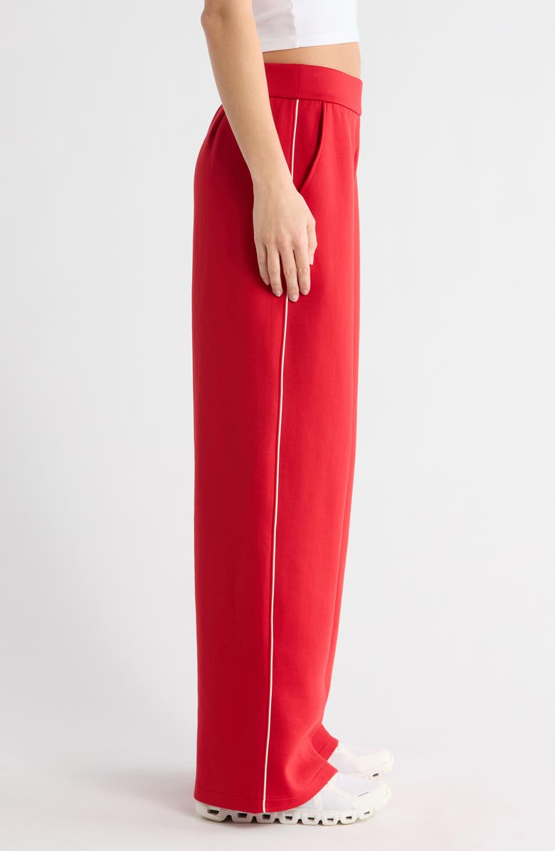 Beyond Yoga Wide Leg Spacer Knit Pants, Alternate, color, Holly Red
