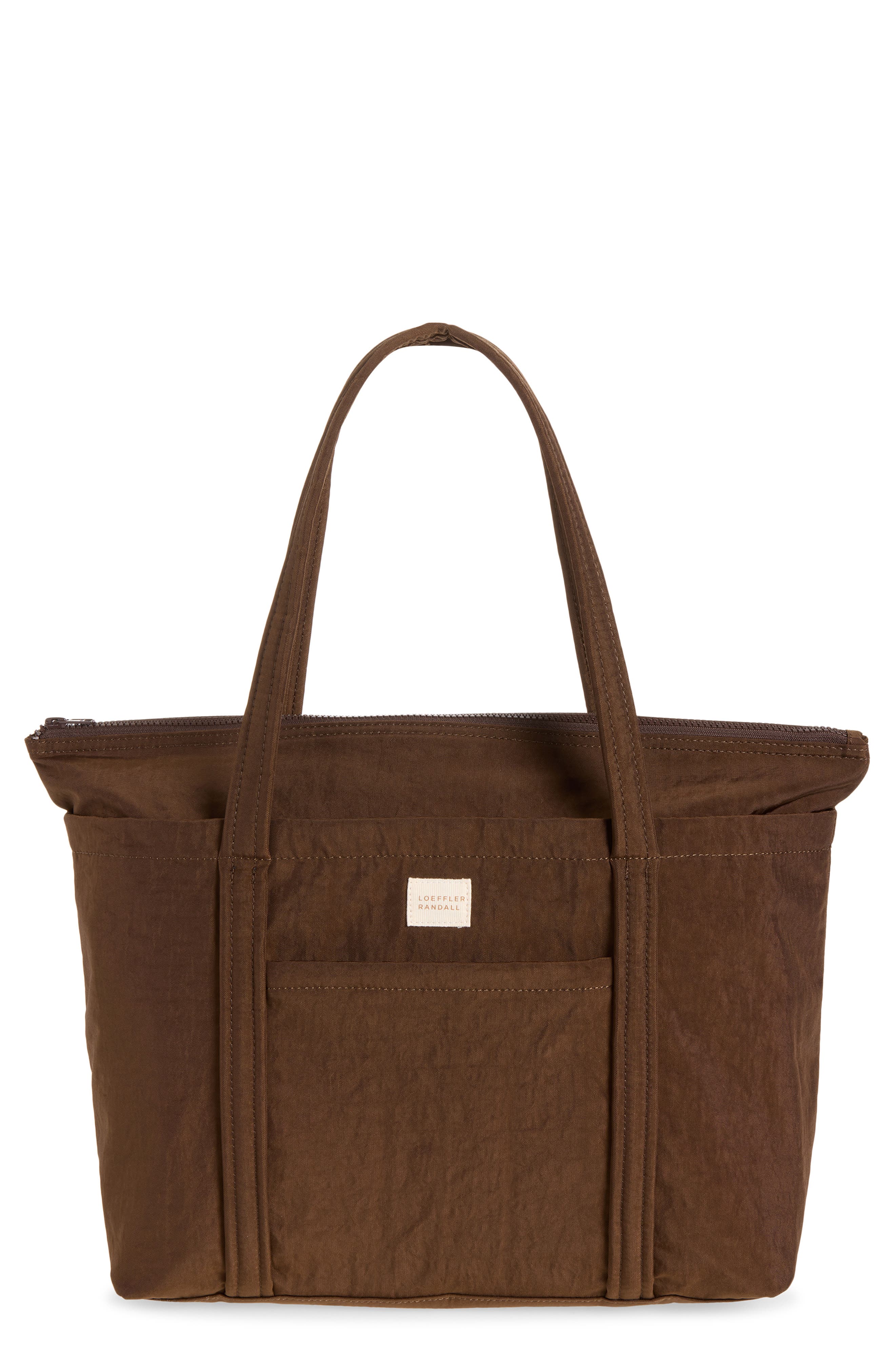Mira Water Resistant Tote, Main, color, CHOCOLATE